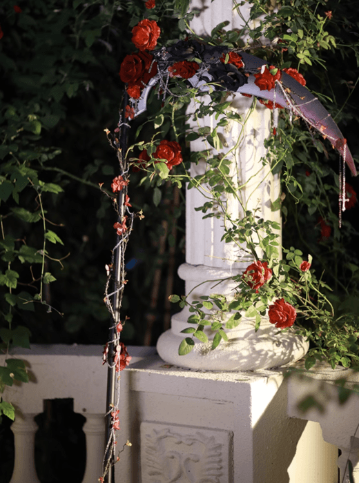 ロリータファッション 【ゴスロリ】ダークローズゴーストシックル