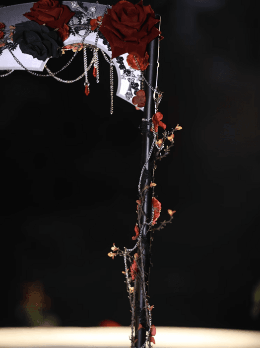 ロリータファッション 【ゴスロリ】ダークローズゴーストシックル