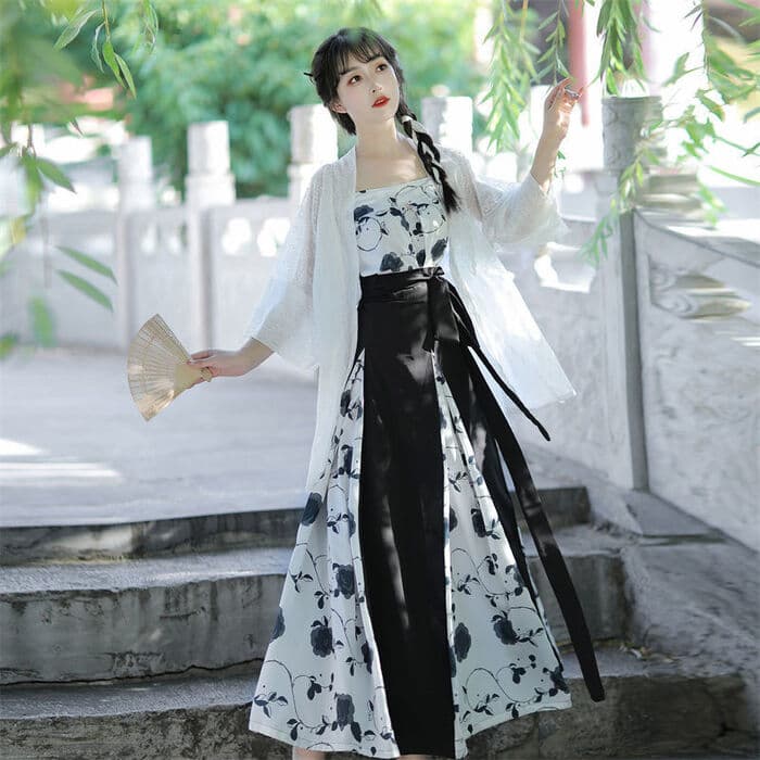 ロリータファッション 【中華ロリータ】シックデザインサマーロングワンピース