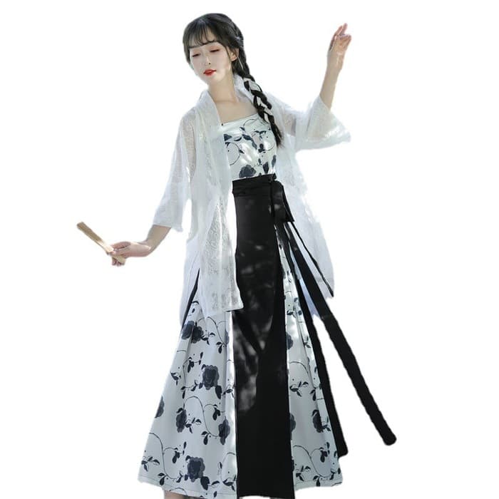 ロリータファッション 【中華ロリータ】シックデザインサマーロングワンピース