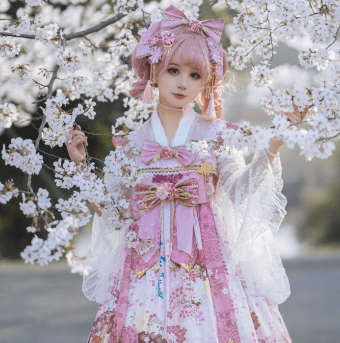 ロリータファッション 【和風ロリータ】レース和風インナー