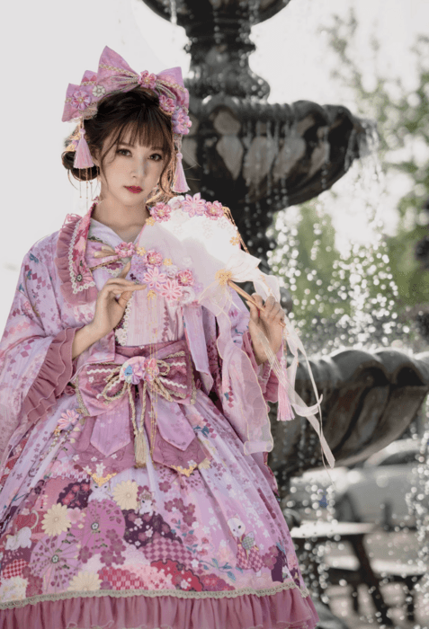 ロリータファッション 【和風ロリータ】和柄ハイカラデザイン羽織