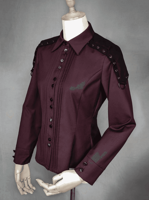 ロリータファッション 【軍服ロリータ】フランジシャツ