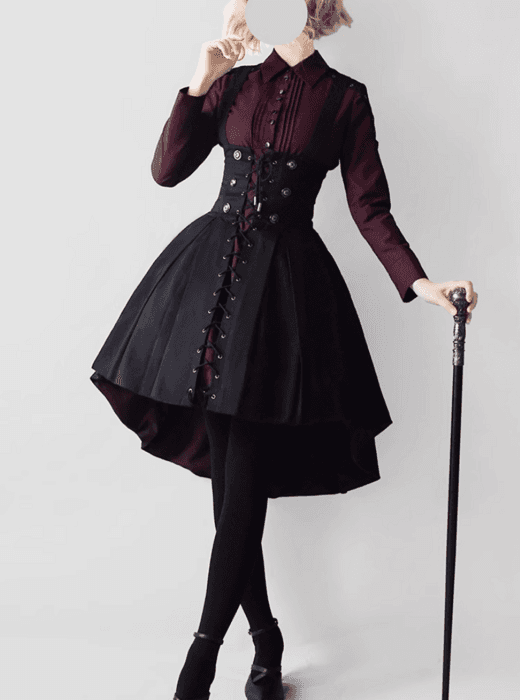 ロリータファッション 【軍服ロリータ】フランジシャツ