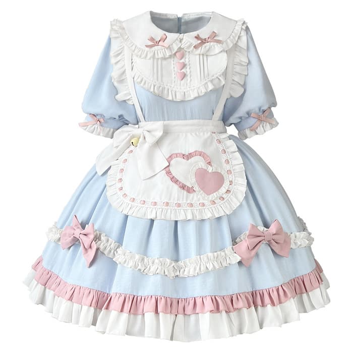 ロリータファッション 【クラシカルロリータ】パステルなメイドちゃんロリィタ