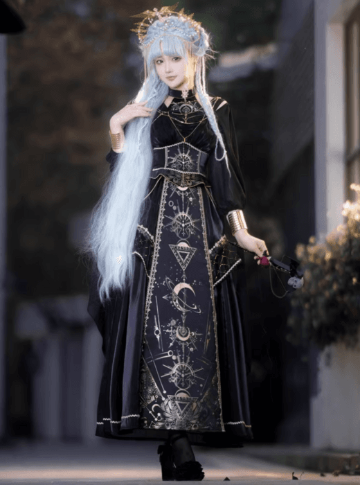 ロリータファッション 【ゴスロリ】闇の魔術を司る魔女のドレス