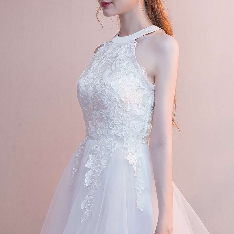 ロリータファッション 【クラシカルロリータ】 優美な花嫁風レースチュールワンピース