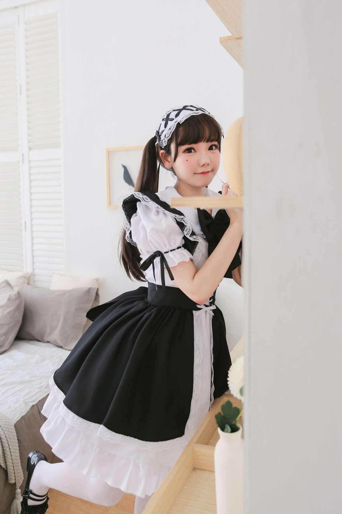 ロリータファッション 【クラシカルロリータ】姫様風メイド服ワンピース