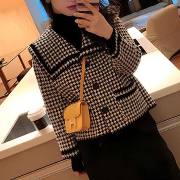 ロリータファッション 【クラシカルロリータ】 千鳥格子ベスト風リボンジャケット