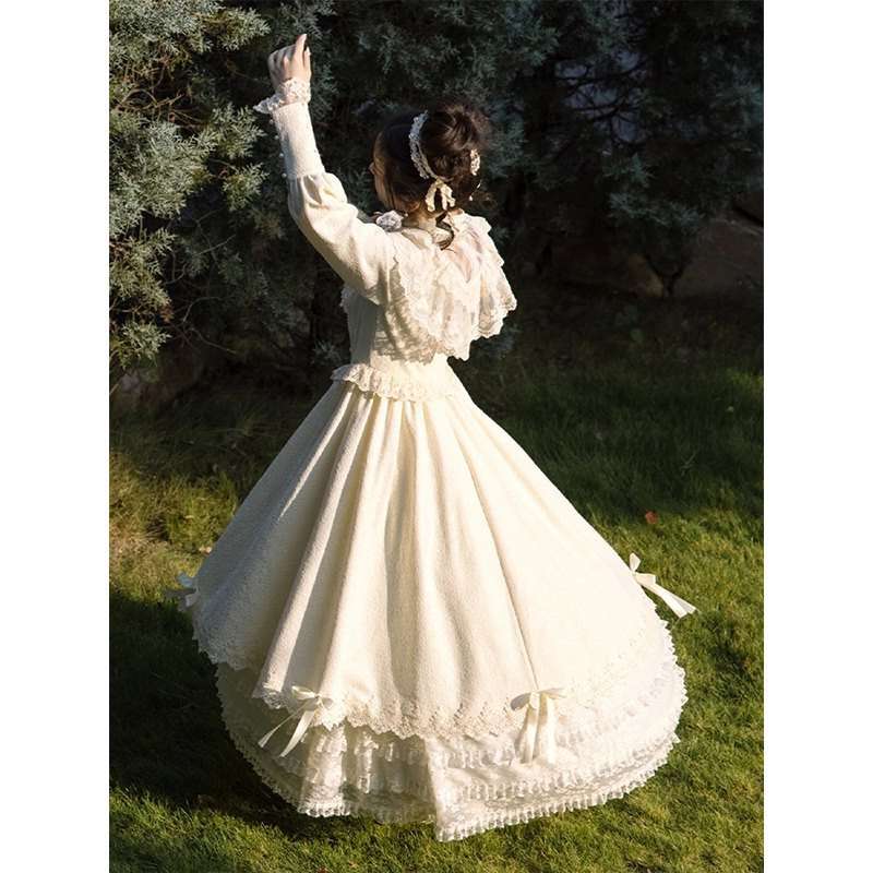 ロリータファッション 【クラシカルロリータ】優雅な貴婦人風レースワンピース