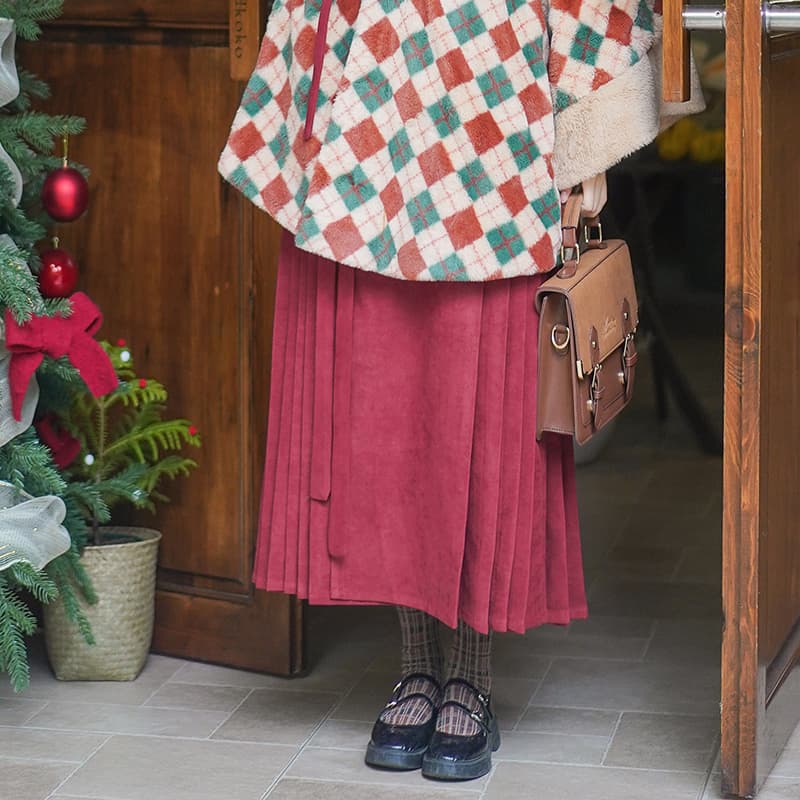 ロリータファッション【和風ロリータ】 冬の遊園地デートフリルワンピース