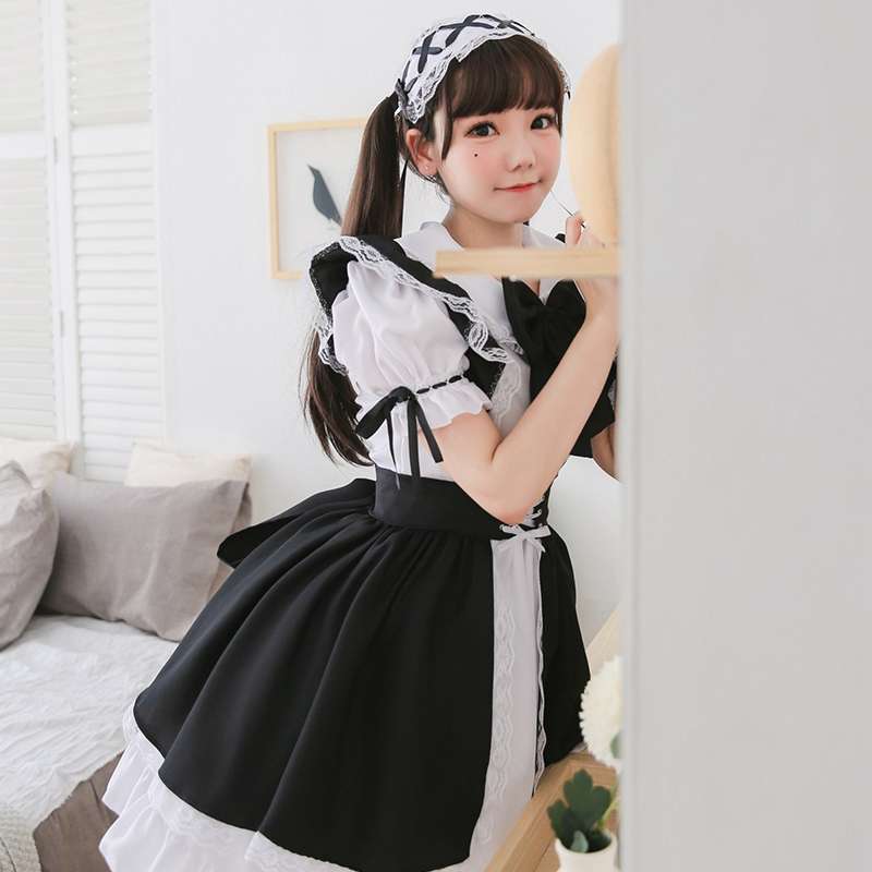 ロリータファッション 【クラシカルロリータ】姫様風メイド服ワンピース
