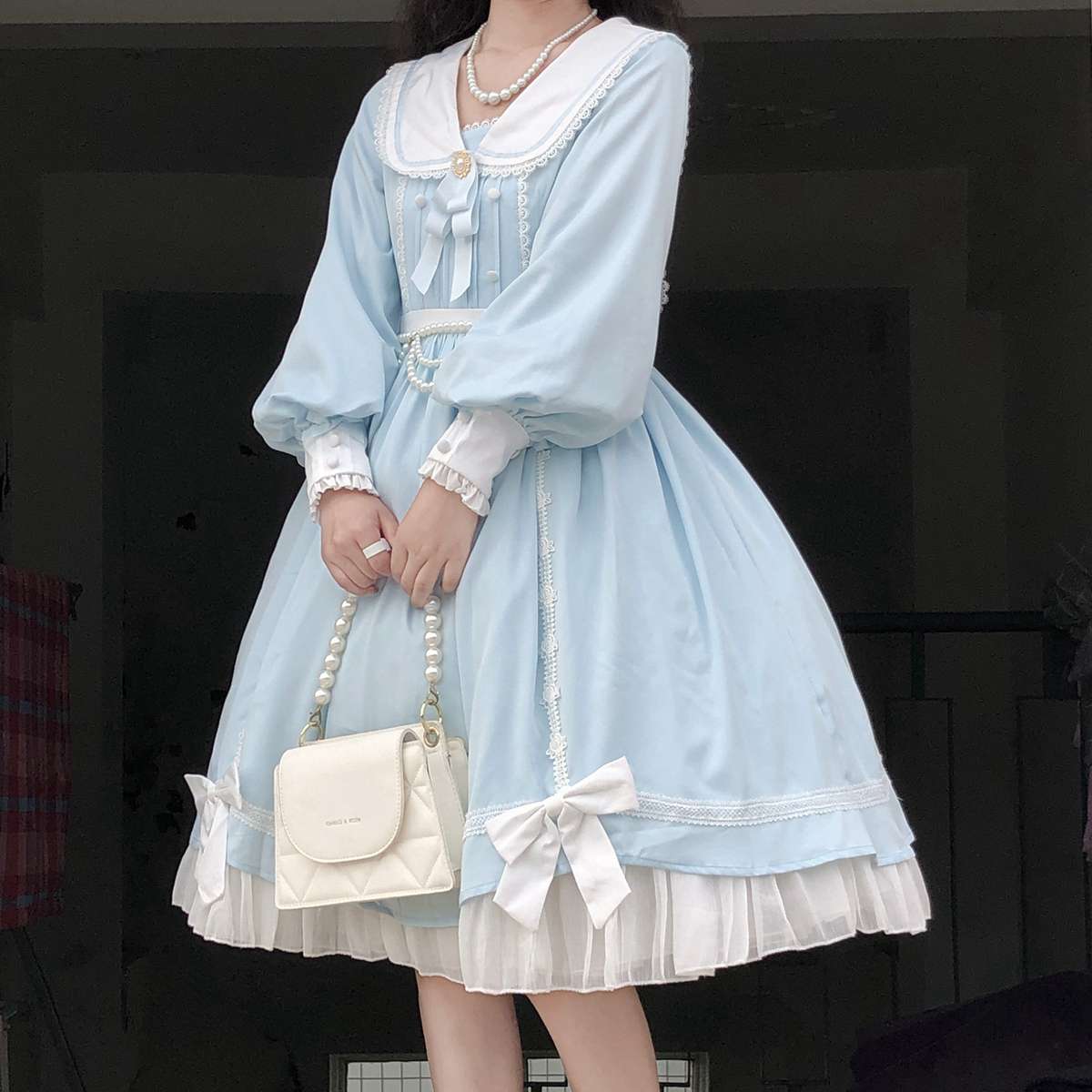 ロリータファッション【甘ロリータ】  レースワンピース