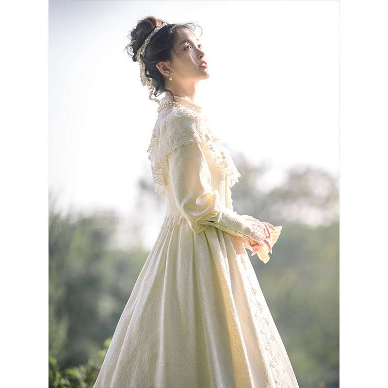 ロリータファッション 【クラシカルロリータ】優雅な貴婦人風レースワンピース