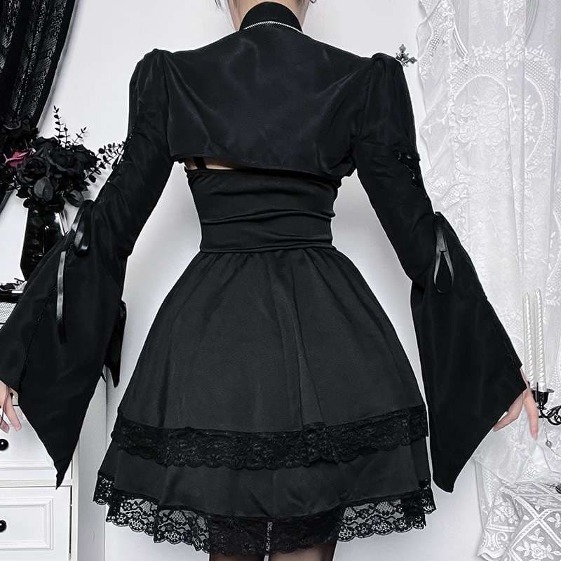 ロリータファッション【ゴスロリ】 十字架飾りゴシックドレス