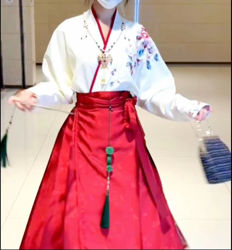 ロリータファッション 【和風ロリータ】花鳥風月 着物襟付き二部式和装