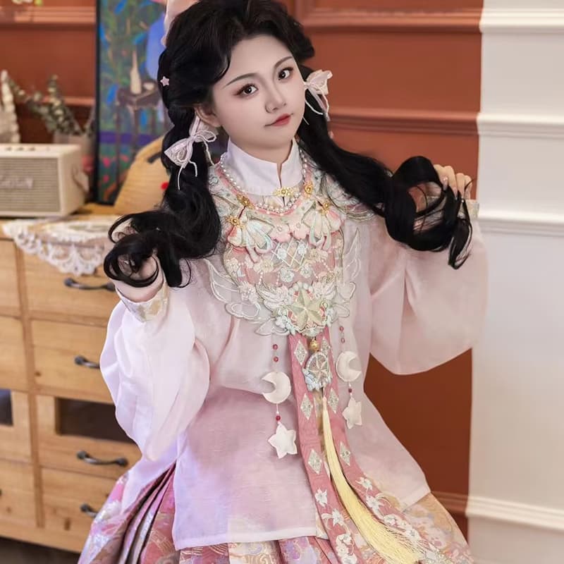 ロリータファッション 【和風ロリータ】蝶結び姫振袖風ワンピース