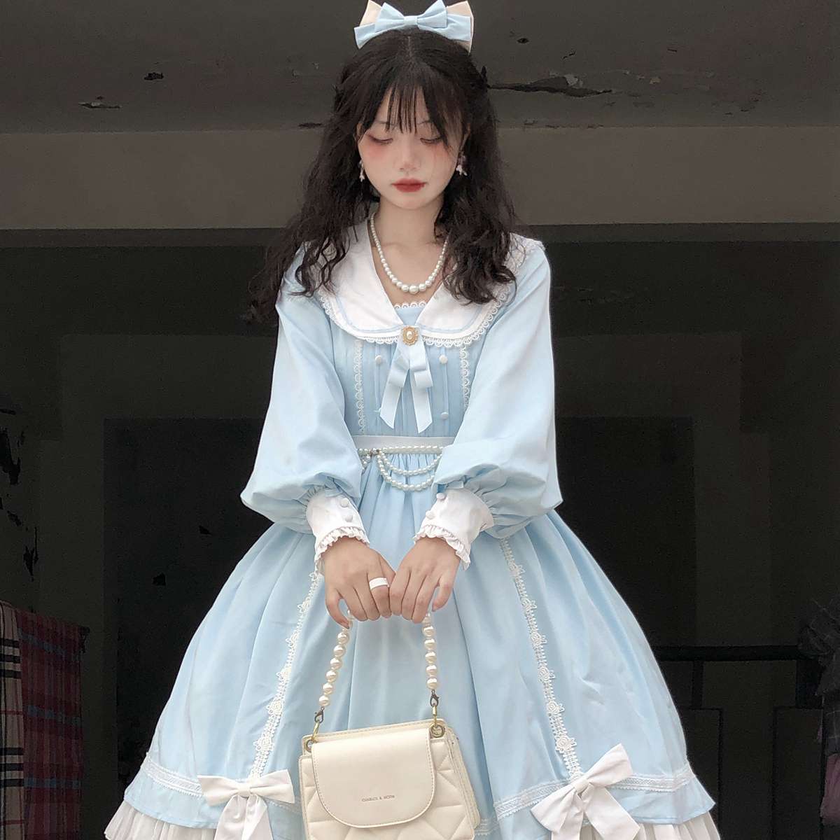 ロリータファッション【甘ロリータ】  レースワンピース