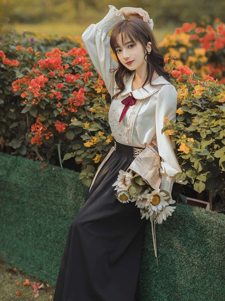 ロリータファッション 【クラシカルロリータ】優雅な貴婦人風2ピースドレス