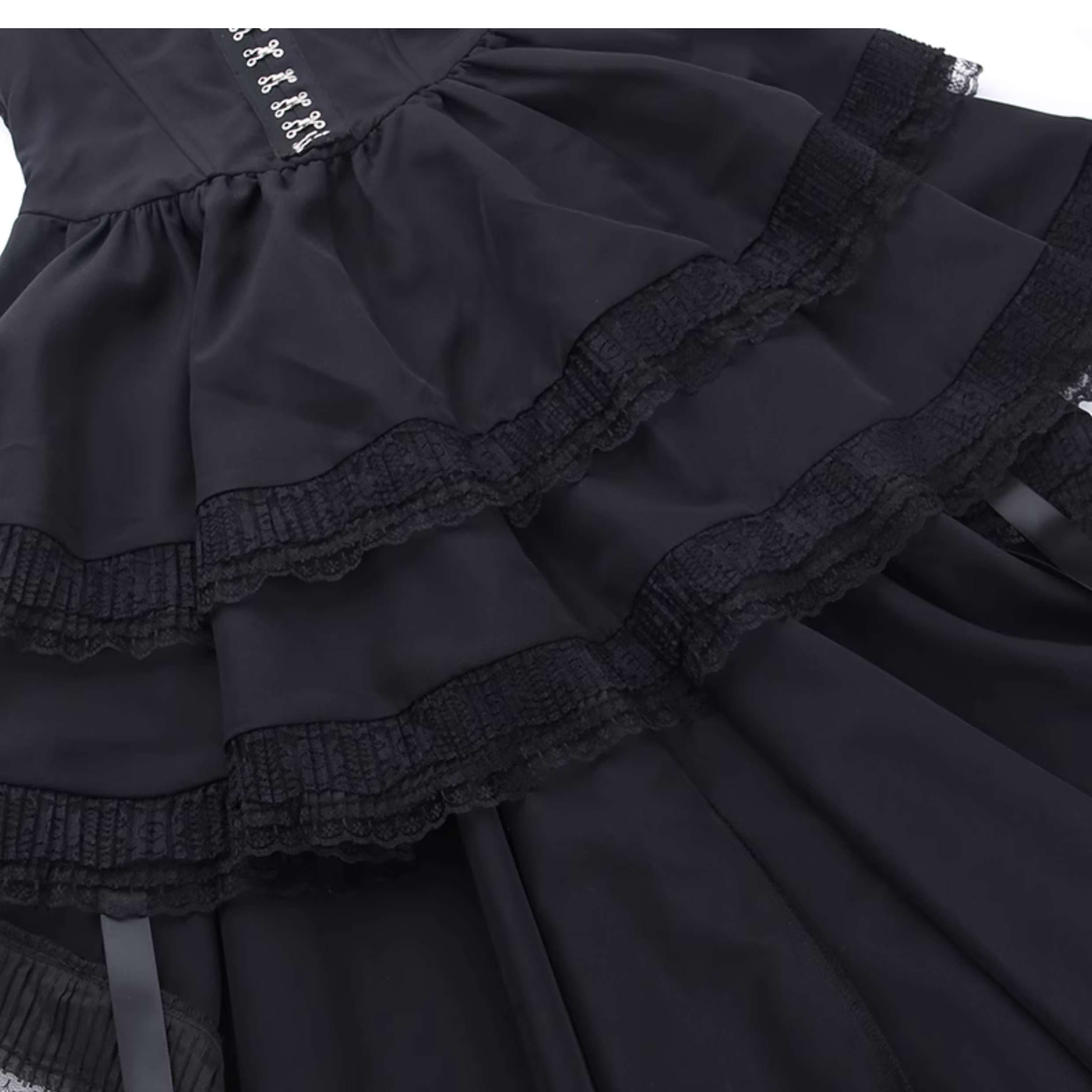 ロリータファッション 【ゴスロリ】闇夜の薔薇姫ドレスセット