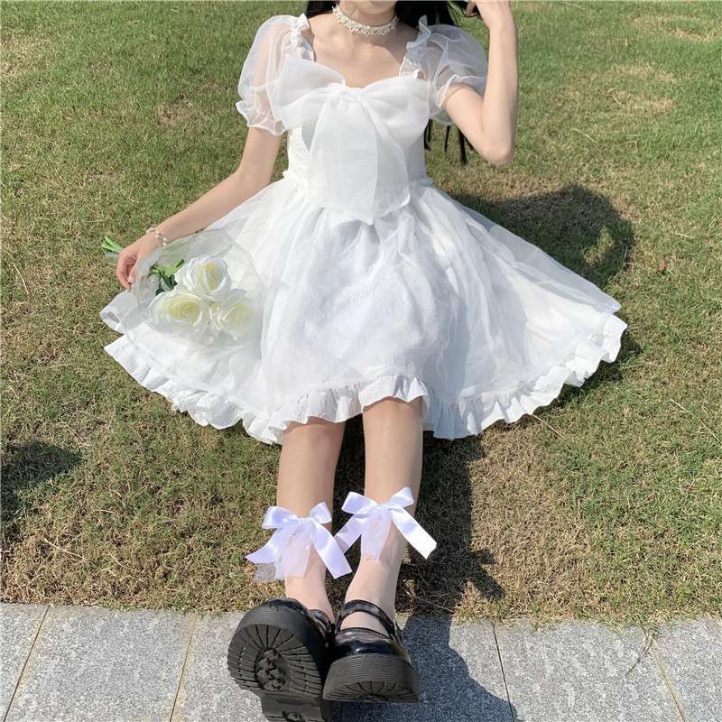 ロリータファッション 【クラシカルロリータ】妖精のような純白ドレス