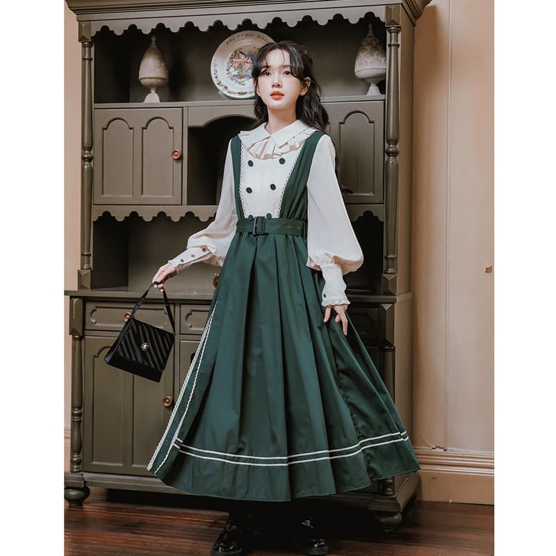 ロリータファッション 【クラシカルロリータ】うさぎのお茶会 ジャンパースカート