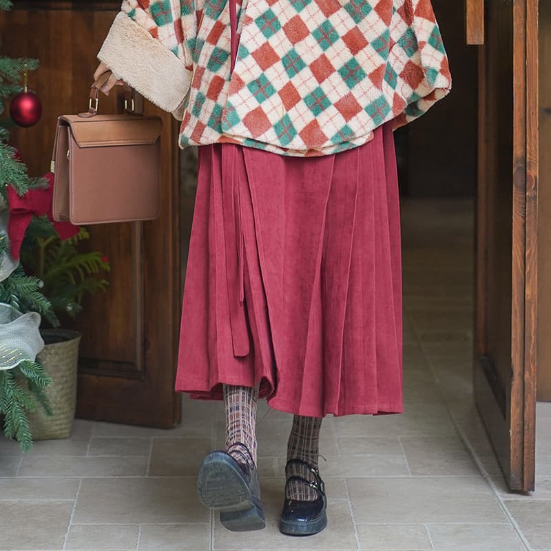 ロリータファッション【和風ロリータ】 冬の遊園地デートフリルワンピース