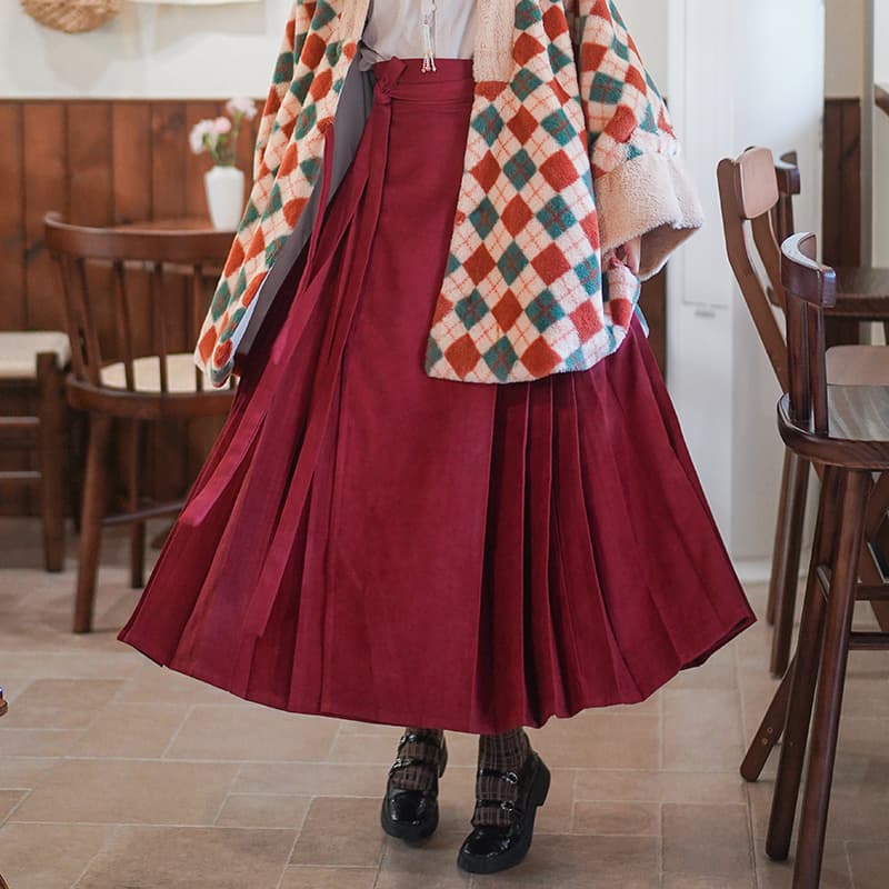 ロリータファッション【和風ロリータ】 冬の遊園地デートフリルワンピース