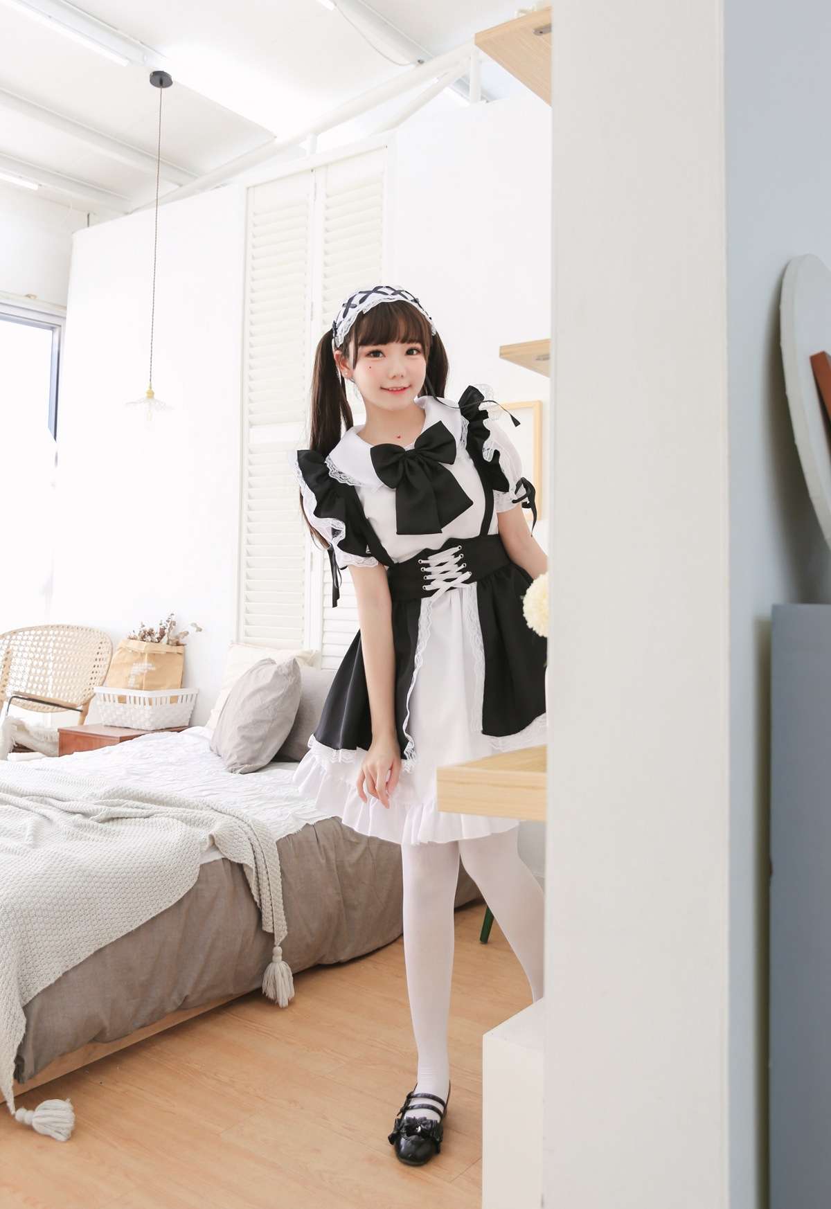 ロリータファッション 【クラシカルロリータ】姫様風メイド服ワンピース