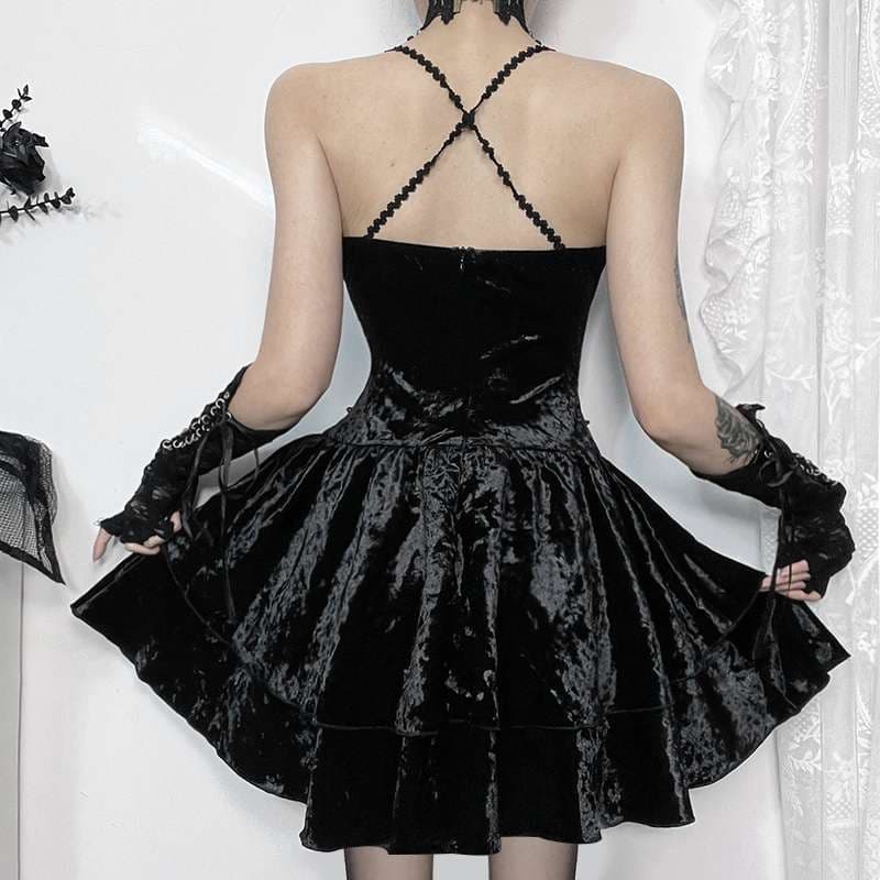 ロリータファッション 【スチームパンク】魔女のゴシックレースワンピース