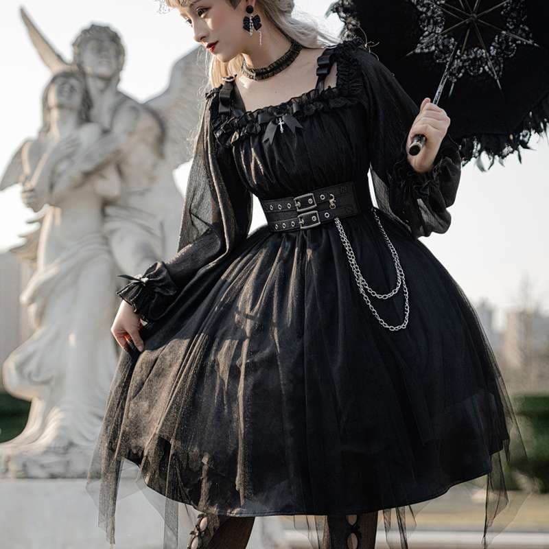 ロリータファッション 【ゴスロリ】 荘厳なゴシック調ロリータワンピース