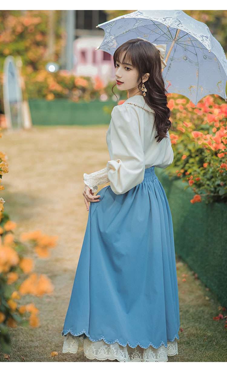ロリータファッション 【クラシカルロリータ】優雅な貴婦人風2ピースドレス