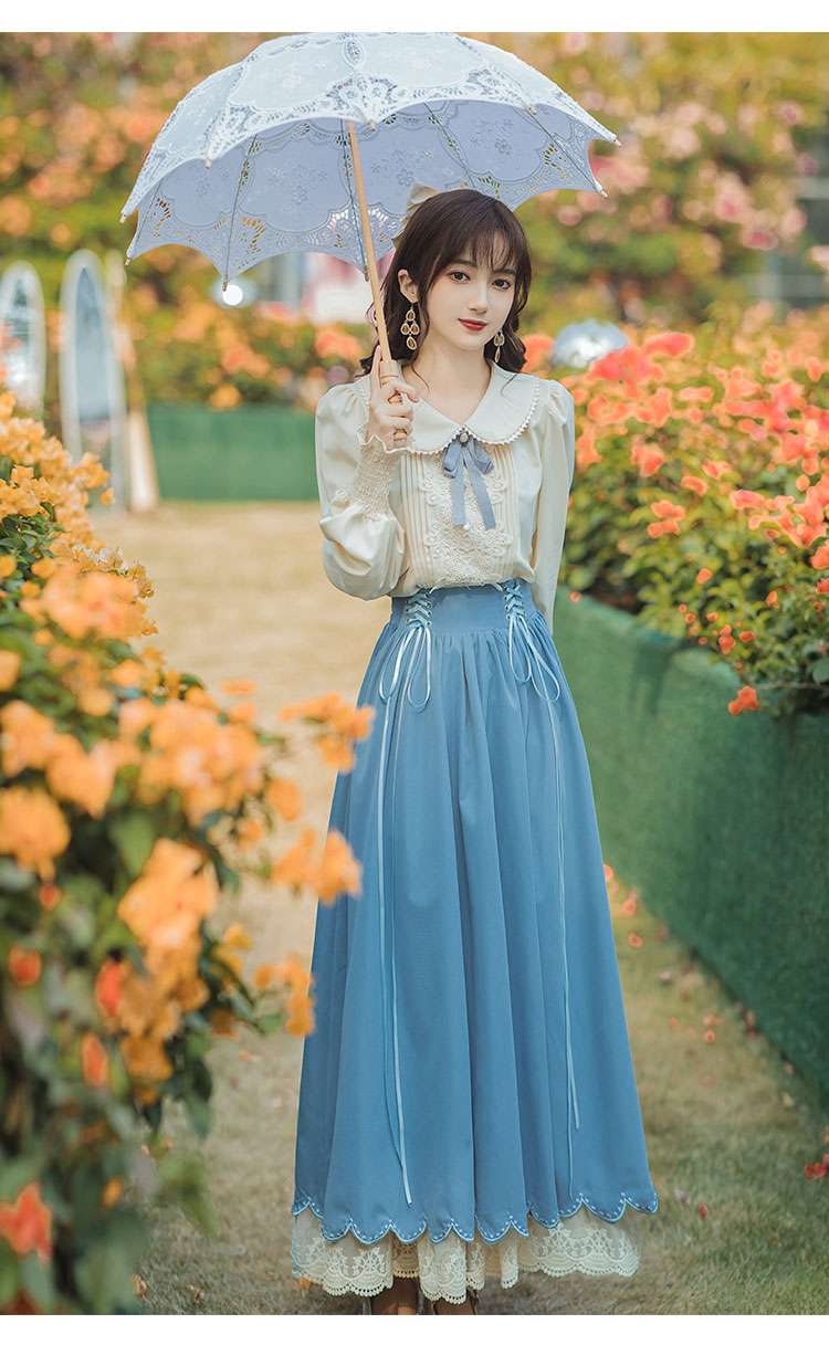 ロリータファッション 【クラシカルロリータ】優雅な貴婦人風2ピースドレス