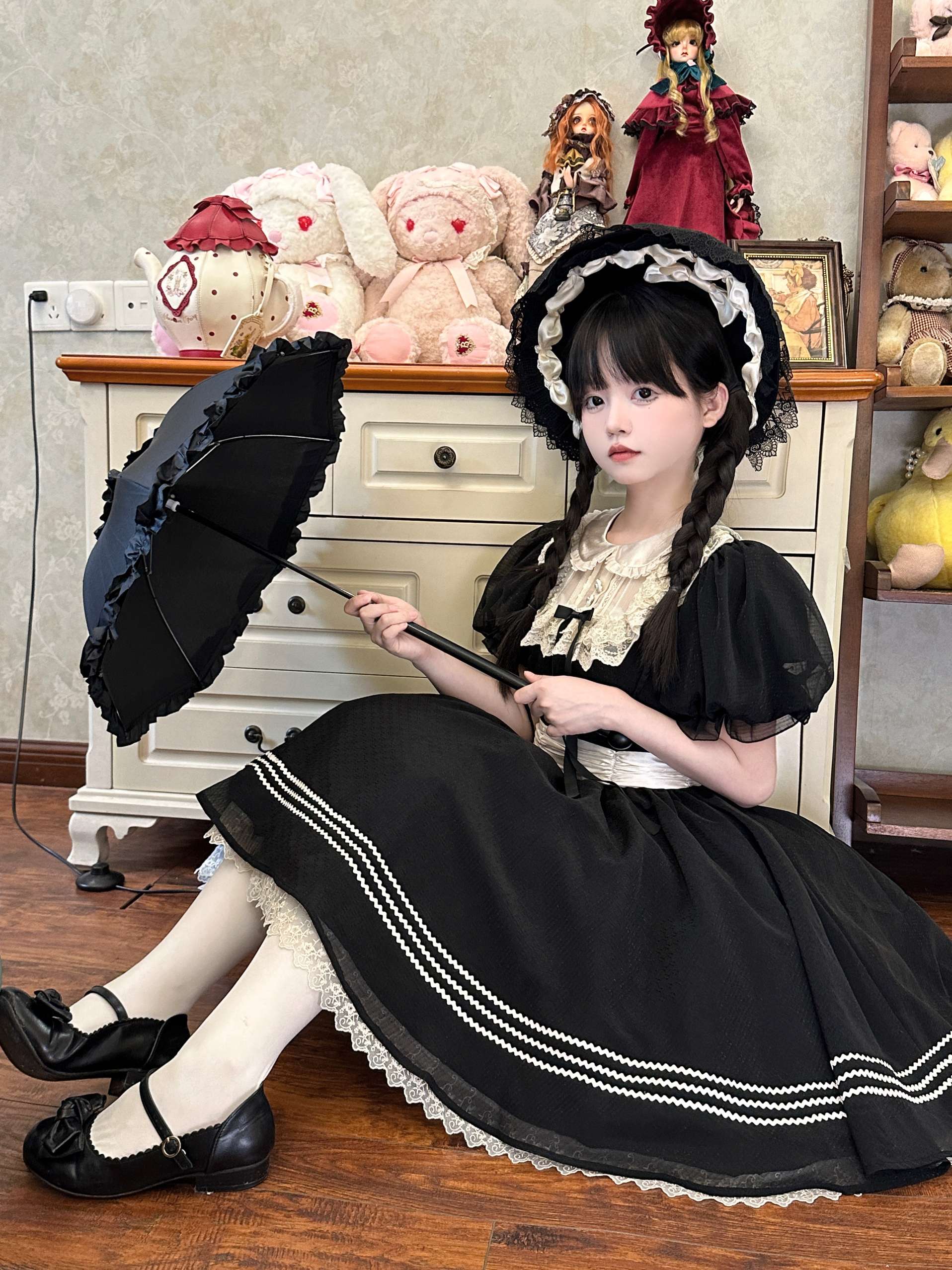 ロリータファッション 【クラシカルロリータ】乙女心の花園ドレス