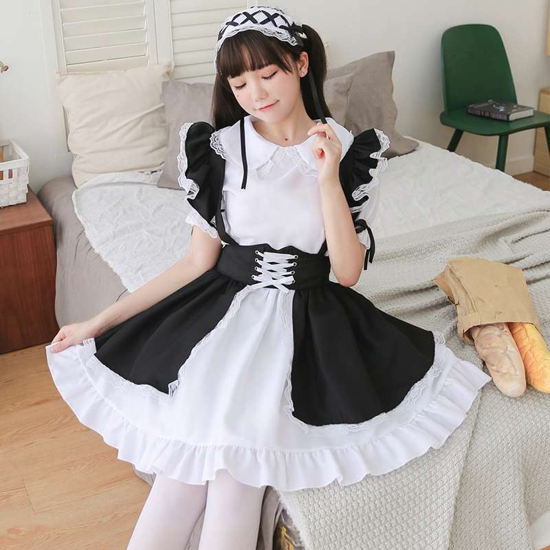 ロリータファッション 【クラシカルロリータ】姫様風メイド服ワンピース