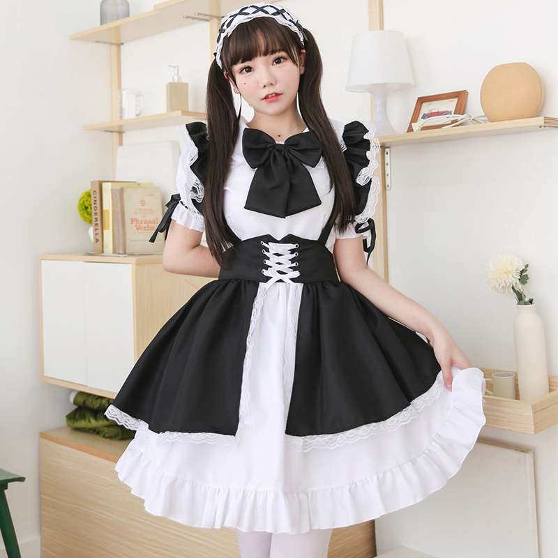 ロリータファッション 【クラシカルロリータ】姫様風メイド服ワンピース