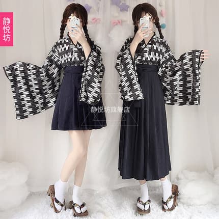 ロリータファッション【和風ロリータ】和風着物トッププリーツスカート