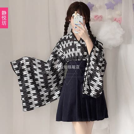 ロリータファッション【和風ロリータ】和風着物トッププリーツスカート