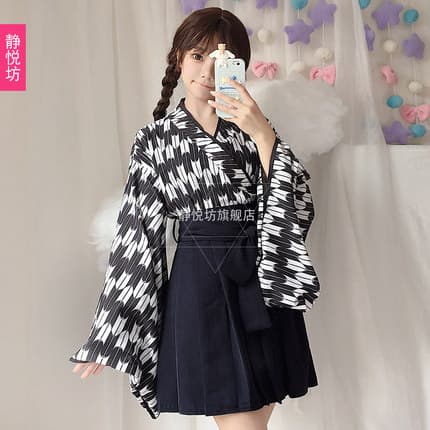 ロリータファッション【和風ロリータ】和風着物トッププリーツスカート