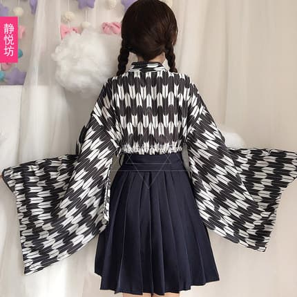 ロリータファッション【和風ロリータ】和風着物トッププリーツスカート