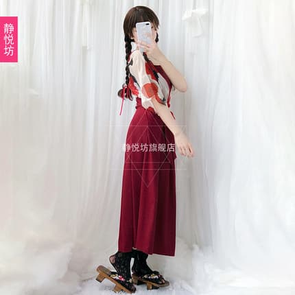 ロリータファッション【和風ロリータ】和風着物浴衣風スカート＆カーディガン