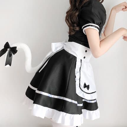 ロリータファッション【甘ロリータ】メイドコスチュームフルセットワンピース