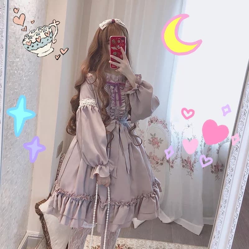 ロリータファッション【甘ロリータ】王女ドレスロリータワンピース