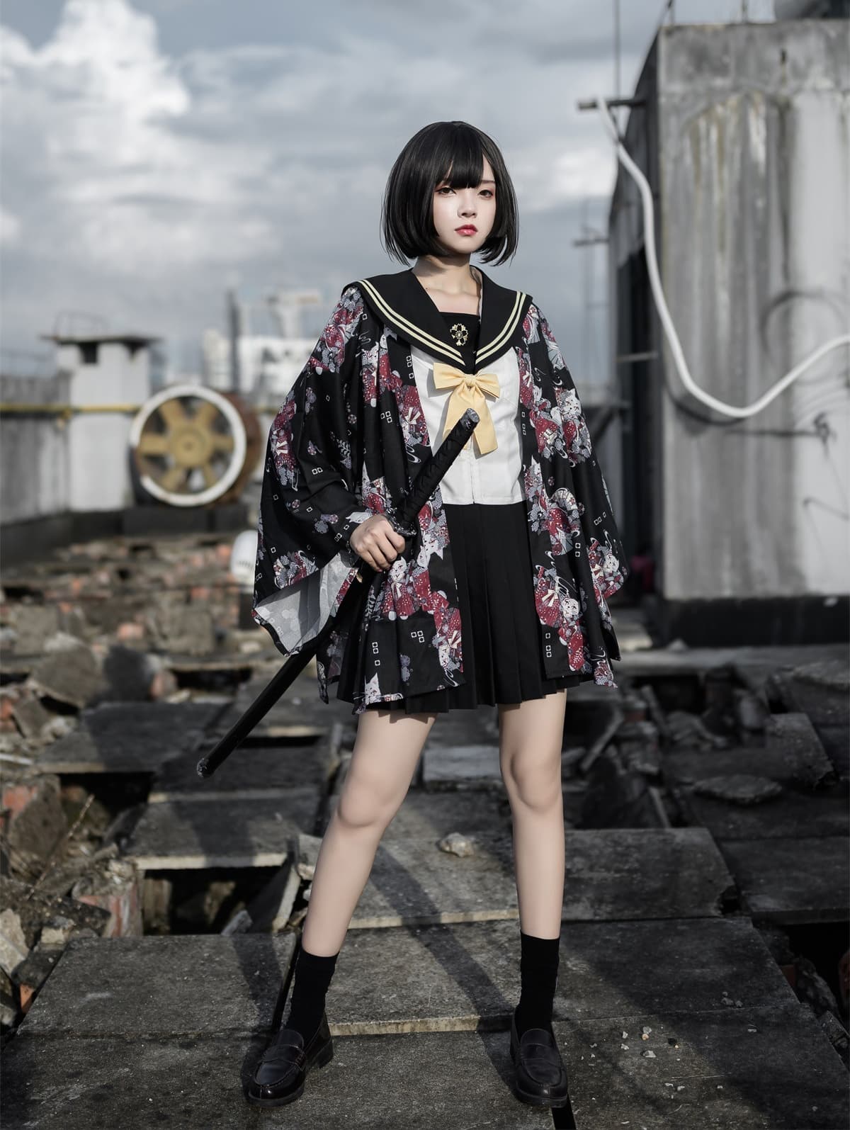 ロリータファッション【和風ロリータ】花魁風セーラー服