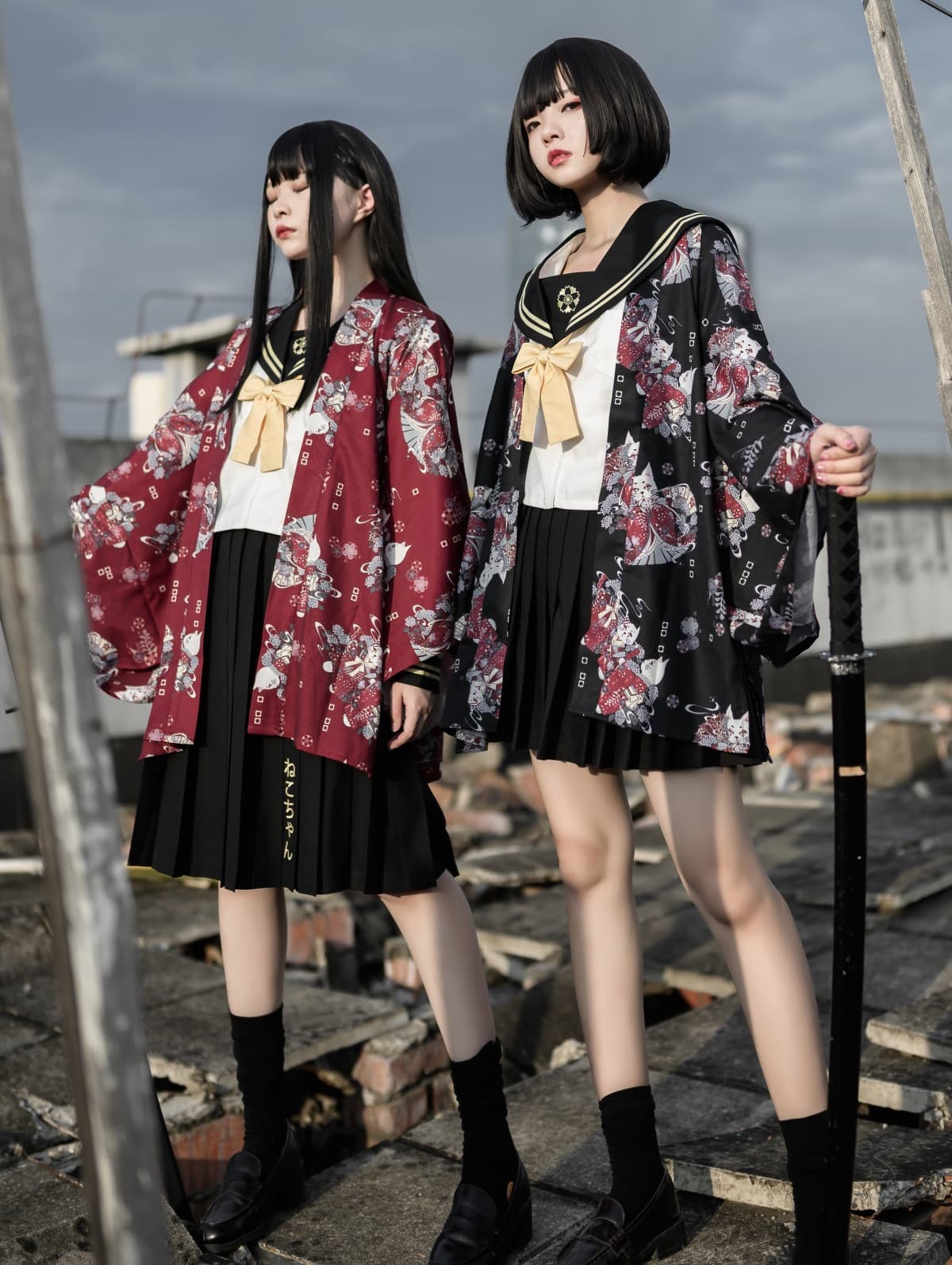 ロリータファッション【和風ロリータ】花魁風セーラー服