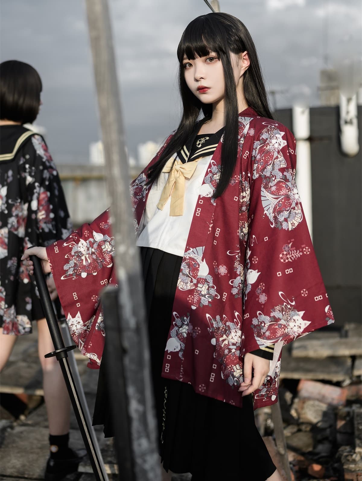 ロリータファッション【和風ロリータ】花魁風セーラー服