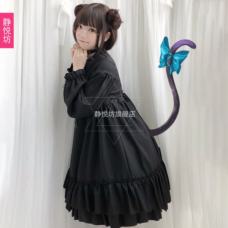 ロリータファッション【ゴスロリ】レトロシックなブラックワンピース