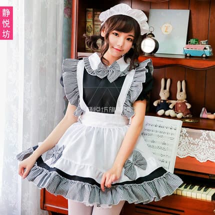 【甘ロリータ】ロリータメイド風ドレスワンピース