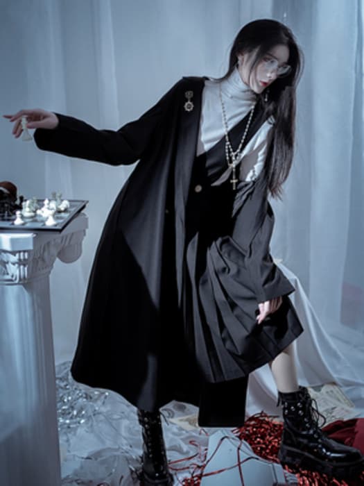 ロリータファッション 【ゴスロリ】シスター風ロリータドレス