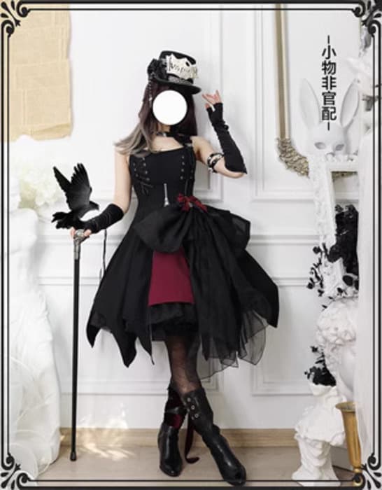 ロリータファッション 【ゴスロリ】ゴシック風ミリタリーモチーフロリータ